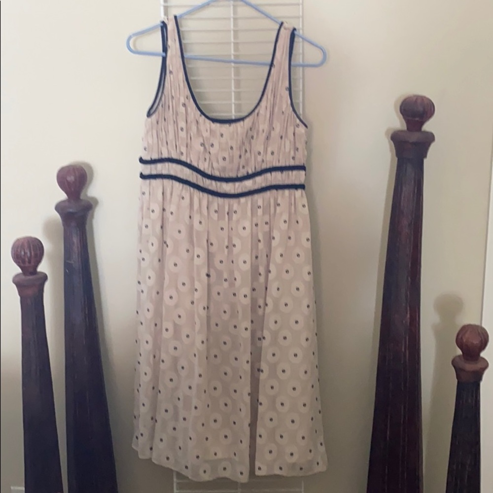 Beige and Black polka dot dress